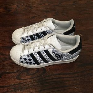 Light Blue, Fuzzy Custom Adidas